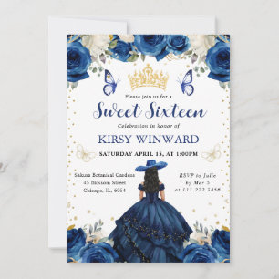 Invitation Salon de coiffure Navy Dress Black Princesse Douce