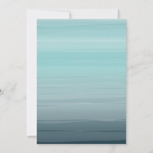 Invitation Salon de coiffure réouverture Aqua Ombre (Dos)