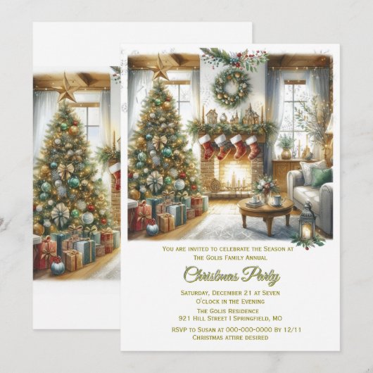 Invitation Salon et fête de l'arbre de Noël (Devant / Derrière)