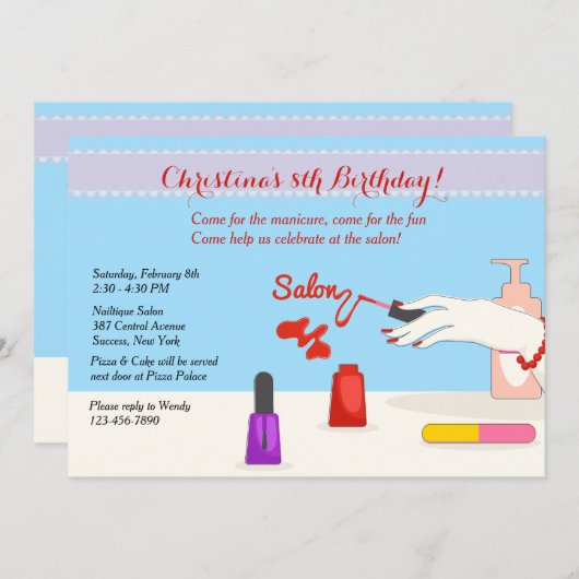 Invitation Salon Party (Devant / Derrière)