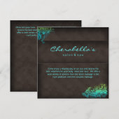 Invitation Salon Spa - Carte postale bleu turquois (Devant / Derrière)