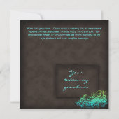 Invitation Salon Spa - Carte postale bleu turquois (Dos)