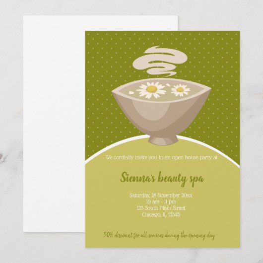Invitation Salon Spa de beauté (Devant / Derrière)