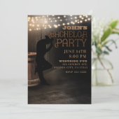 Invitation Saloon Country Rustique Cowboy Pub Enterrement de  (Debout devant)