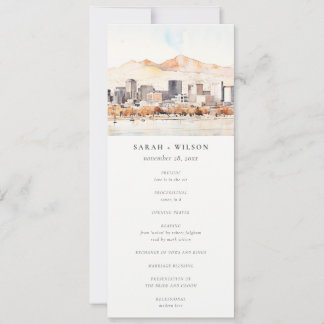 Invitation Salt Lake City, Utah Landscape Wedding Program
