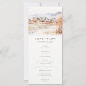 Invitation Salt Lake City Utah Watercolor Wedding Program (Devant)