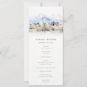 Invitation Salt Lake City Utah Watercolor Wedding Program (Devant)