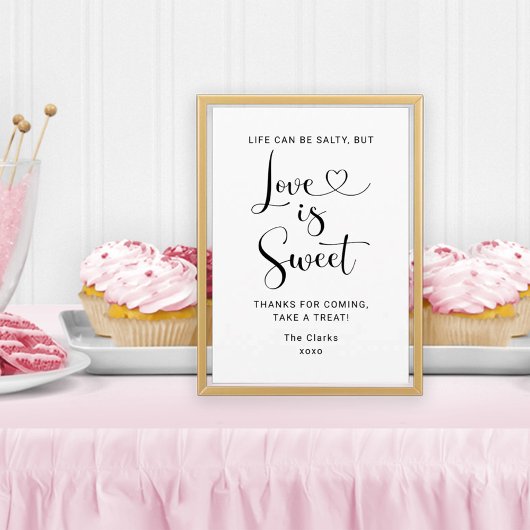 Invitation Salty Love is Sweet Cote Mariage de script de coeu