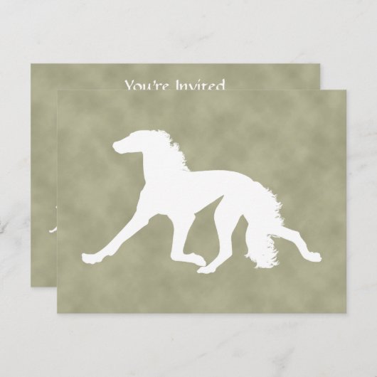 Invitation Saluki Silhouette (Devant / Derrière)