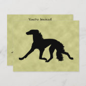 Invitation Saluki Silhouette (Devant / Derrière)