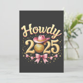 Invitation Salut 2025 Nouvel An Cowboy Western (Debout devant)