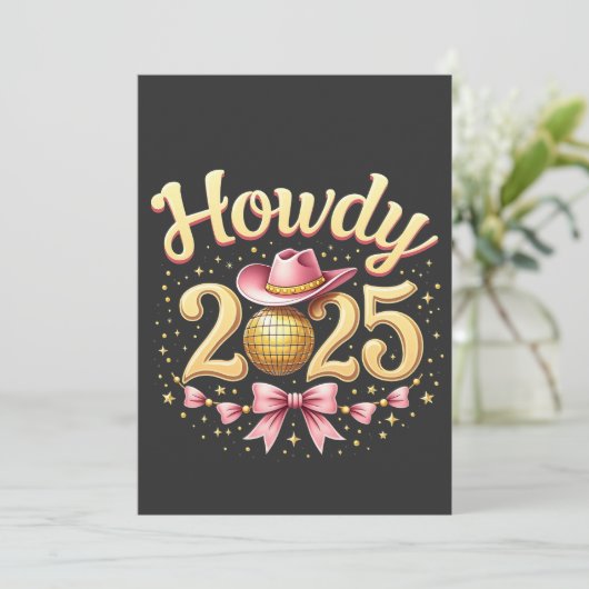 Invitation Salut 2025 Nouvel An Cowboy Western (Debout devant)