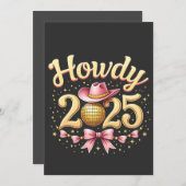 Invitation Salut 2025 Nouvel An Cowboy Western (Devant / Derrière)