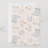 Invitation Salut ! Anniversaire du cowboy bleu occidental (Dos)