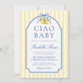 Invitation Salut Bébé Fête de Bébé Amalfi Lemon (Devant)