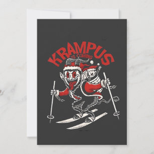 Invitation Salut de Noël de Krampus, Diable de Noël