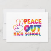 Invitation Salut Lycée Tie Dye Dernier Jour D'école (Devant)