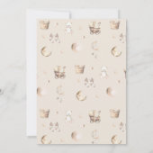 Invitation Salut ou elle Muted Boho Baby shower de révélation (Dos)