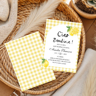 Invitation Salut petite fille Italienne Fête de naissance Cit