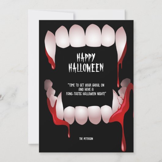 Invitation Salutation de Dracula pour l'Halloween (Devant)