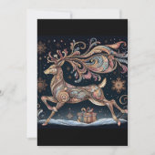 Invitation Salutation de Noël de la Sérénade Reindeer (Devant)