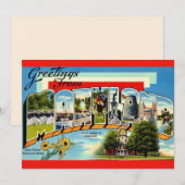 Invitation Salutation vintage du Maryland (Devant / Derrière)