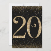 Invitation Salutations à 20 Ans Surprise fête d'anniversaire  (Dos)