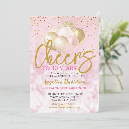 Invitation Salutations à 30 ans 30e anniversaire Gamorous (Debout devant)