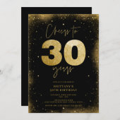 Invitation Salutations à 30 ans Moderne 30e anniversaire (Devant / Derrière)