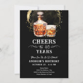 Invitation Salutations à 40 ans Whiskey Adulte Anniversaire (Devant)