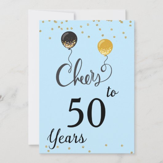 Invitation Salutations à 50 ans (Devant)