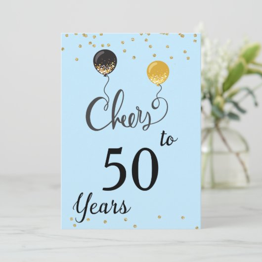 Invitation Salutations à 50 ans (Debout devant)