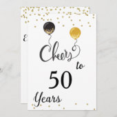 Invitation Salutations à 50 ans (Devant / Derrière)