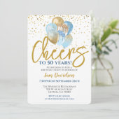 Invitation Salutations à 50 ans 50e anniversaire (Debout devant)