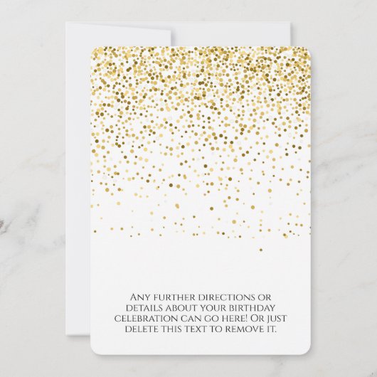 Invitation Salutations à 50 ans 50e anniversaire (Dos)