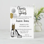 Invitation Salutations à 50 ans Parties scintillant d'or d'ar (Debout devant)