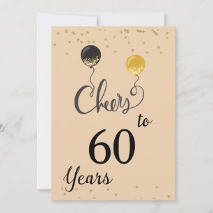 Invitation Salutations à 60 ans sur mesure