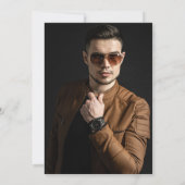 Invitation Salutations à 67 ans d'or Noir Adulte photo d'anni (Dos)