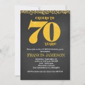 Invitation Salutations à 70 ans 70e anniversaire (Devant)