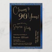 Salutations à 90 ans Surprise Anniversaire Bleu