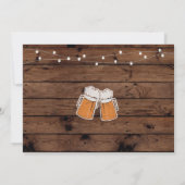 Invitation Salutations à la fête de retraite Bois de bière In (Dos)