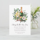 Invitation Salutations à la fête du Nouvel An (Debout devant)