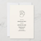 Invitation Salutations à la Grad Beer Mug Graduation Party (Devant)