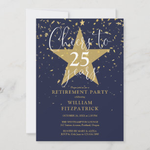 Invitation Salutations À La Partie De Retraite Des Étoiles De