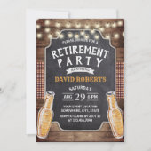 Invitation Salutations à la retraite Rustic Bier Party #2 (Devant)