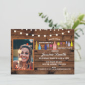 Invitation Salutations à l'année à tout âge Bar de fête d'ann (Debout devant)