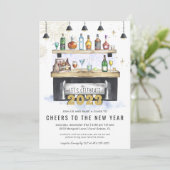Invitation Salutations à un Nouvel An | Cocktail de vacances (Debout devant)