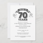 Invitation Salutations Au 70e anniversaire du Mariage (Devant)