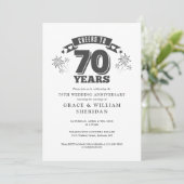 Invitation Salutations Au 70e anniversaire du Mariage (Debout devant)