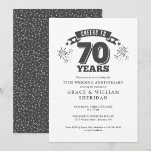 Invitation Salutations Au 70e anniversaire du Mariage